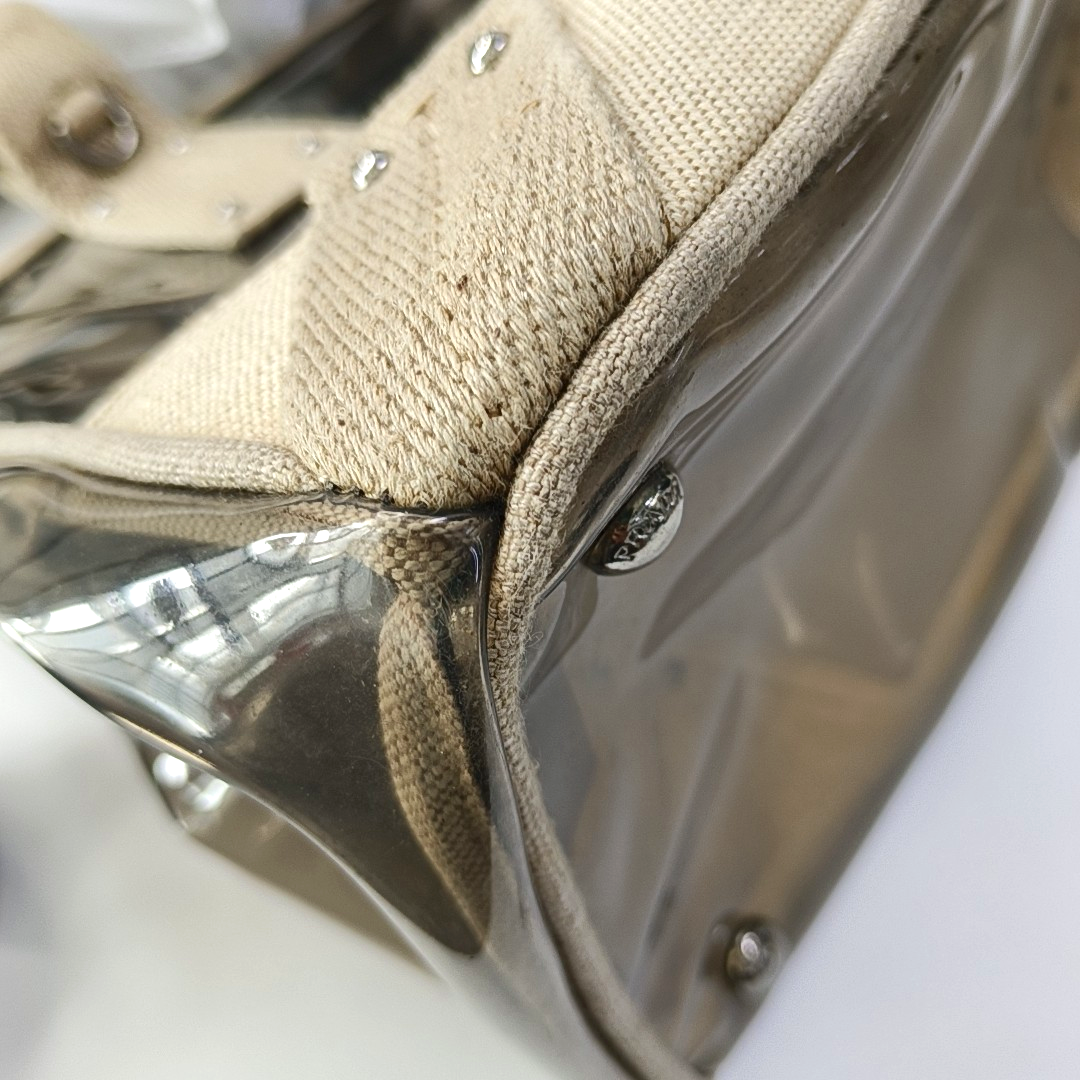 PRADA Transparent special material inlay handbag Silver Hardware Sub-bag-(SKU)-957328200