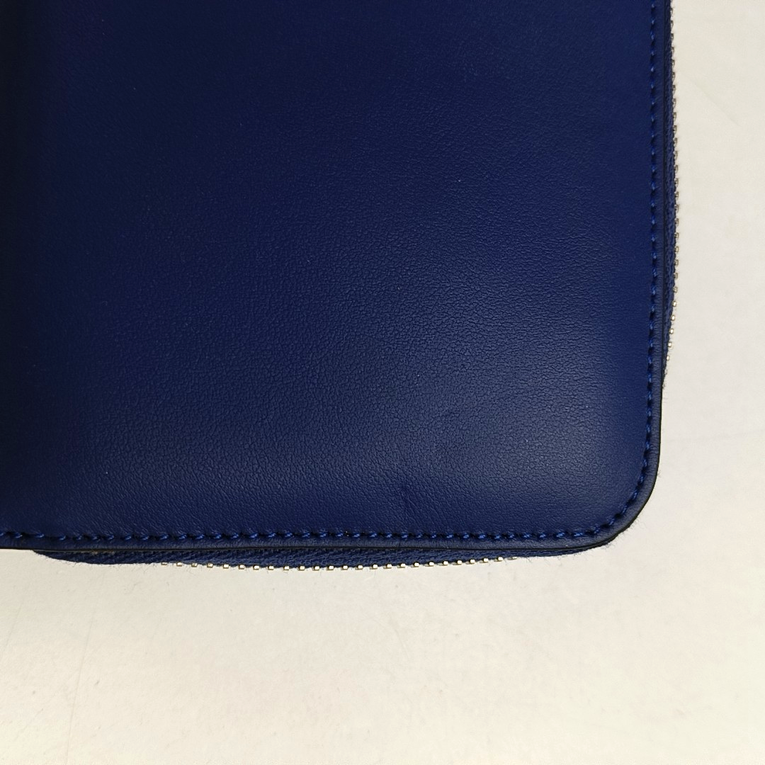 FENDI Blue Cowhide Mini Monster Wallet Silver Hardware Complete Accessories-(SKU)-950501474