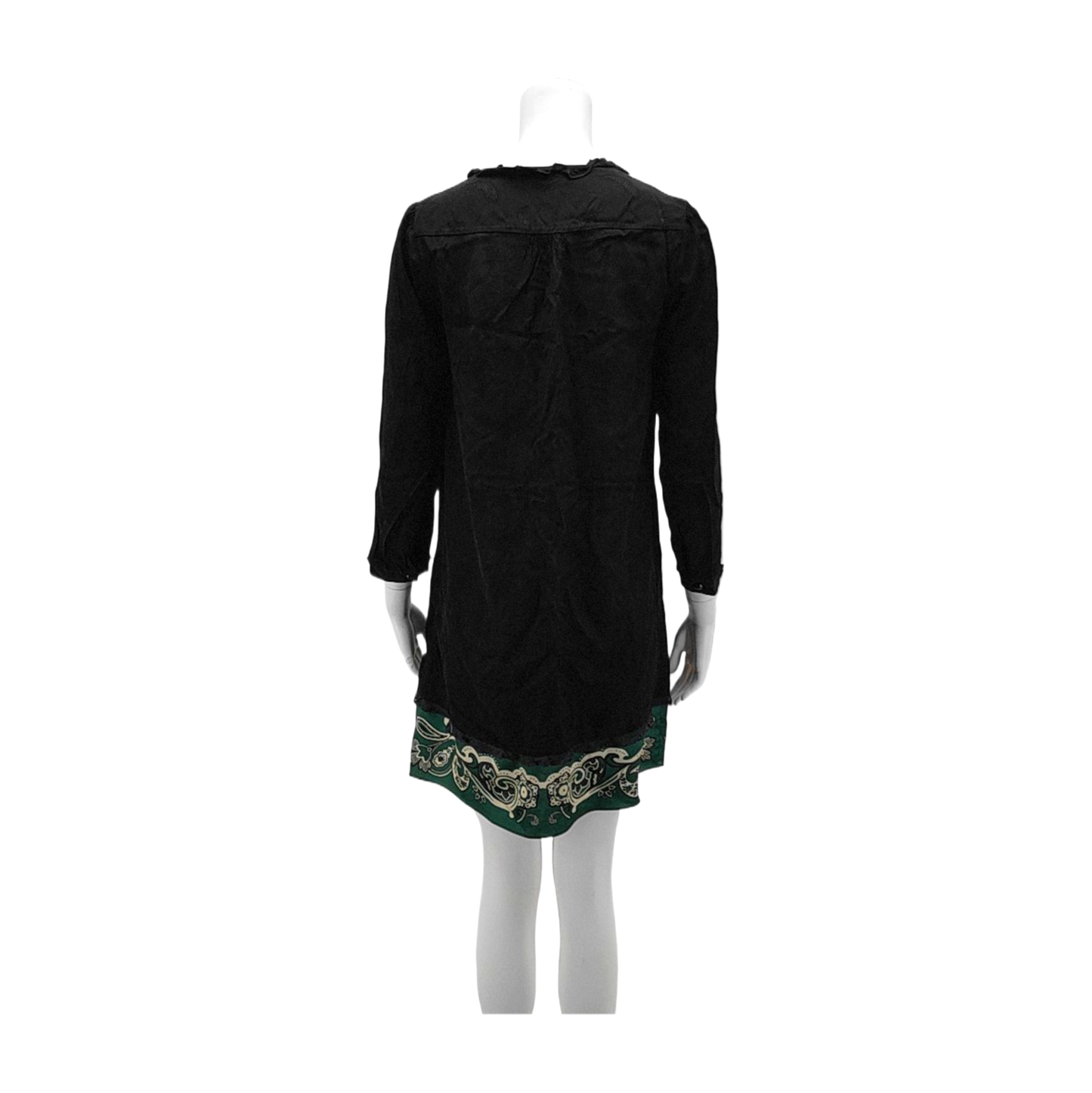 COACH XXScode Summer Black Viscose Women's Long Sleeve Midi Dress-(SKU)-941784413