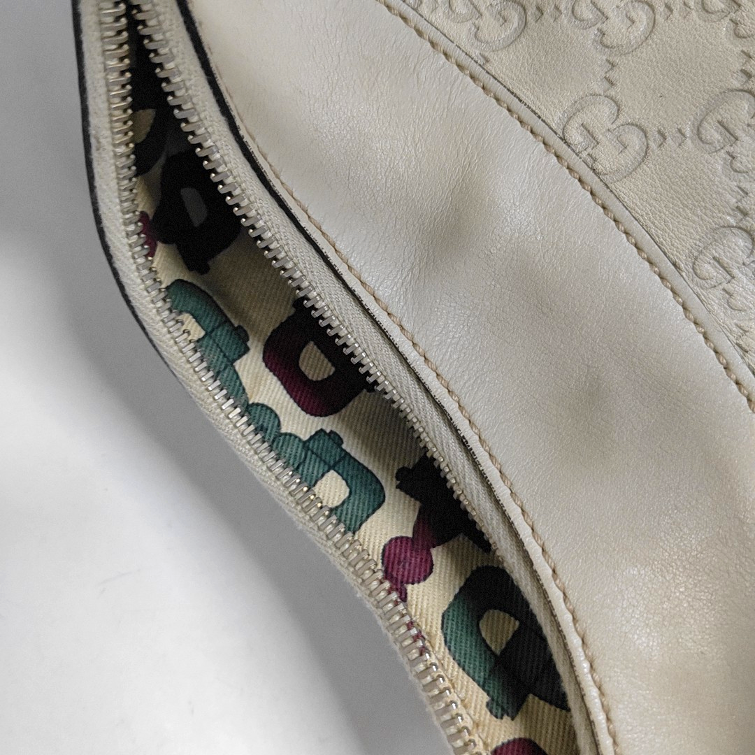 GUCCI D Gold Beige Cowhide Handbag Single Shoulder Bag Golden hardware-(SKU)-952213799
