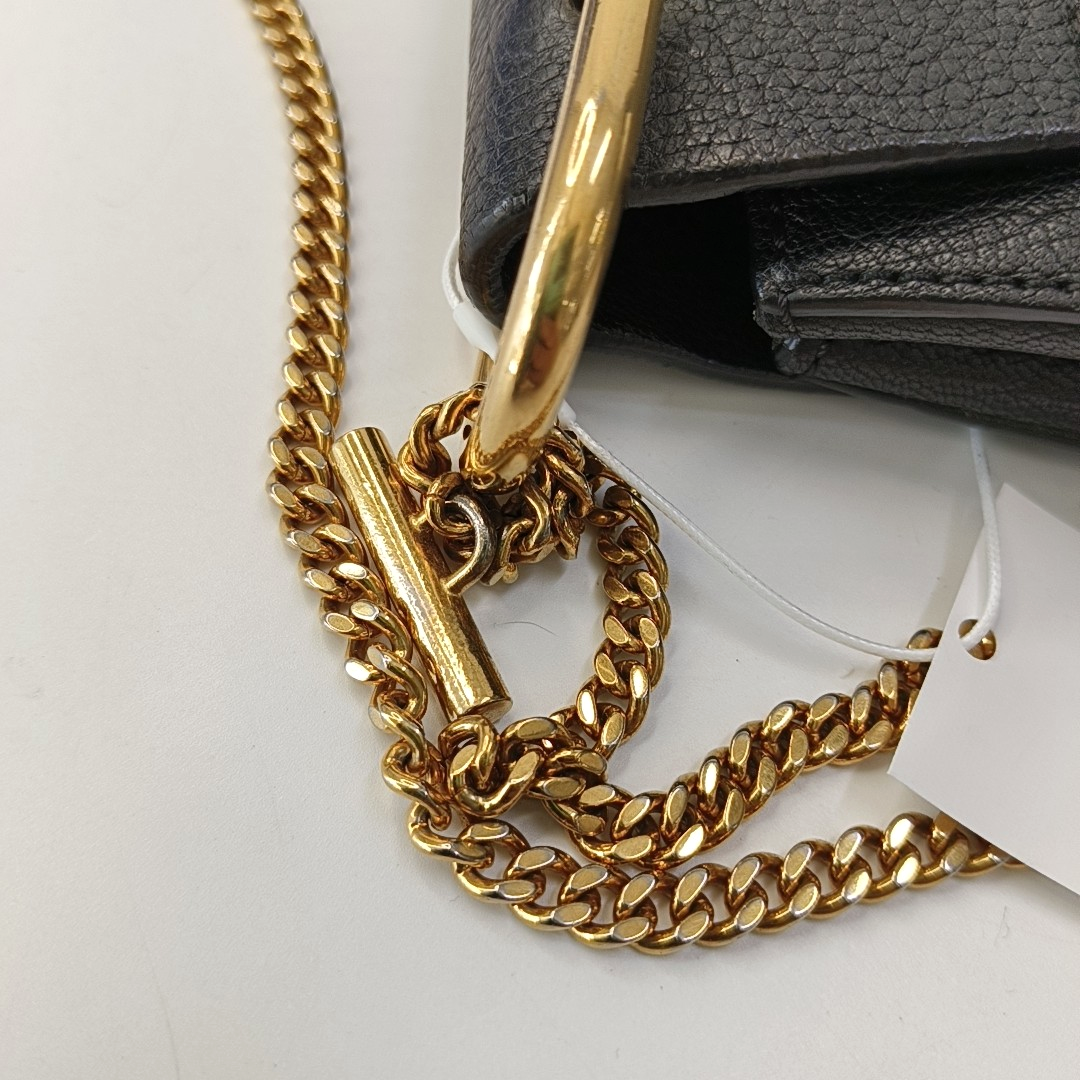 Chloé Drew Medium size Black Cowhide Piglet Bag Crossbody Single Shoulder and Tote Bag Golden hardware-(SKU)-956834462