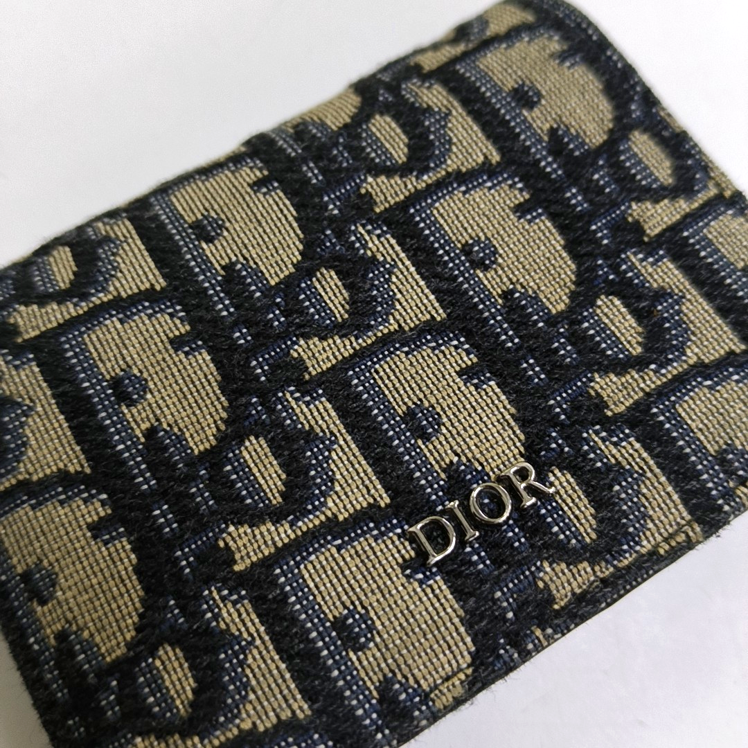 DIOR Black Canvas Vintage Wallet Silver Hardware-(SKU)-956306992