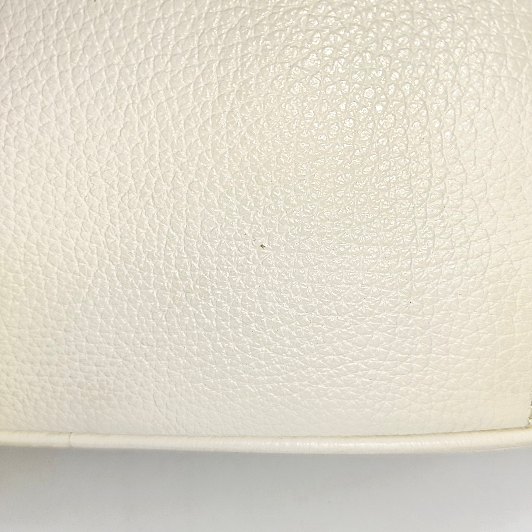 COACH Camera Bag White Leather Print Crossbody Single Shoulder Bag Silver Hardware Removable shoulder strap-(SKU)-941273974