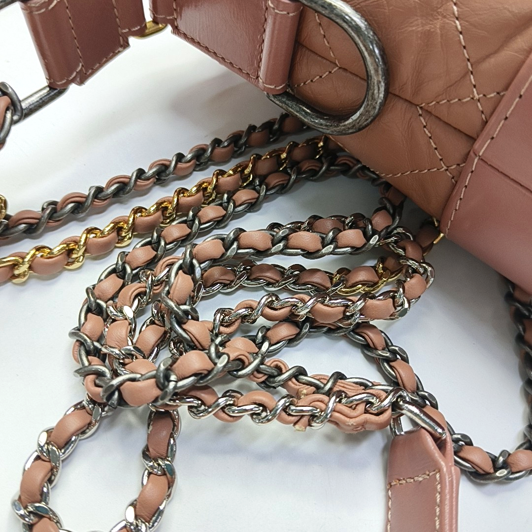 CHANEL GABRIELLE Small Burgundy Leather Quilted Hobo Bag with Shoulder Strap, Gold Silver Hardware, 24 Opening, Detachable Strap-(SKU)-957830856