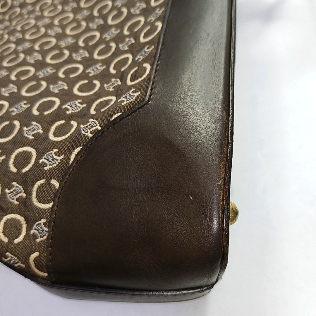 CELINE Tote bag Brown Canvas Shoulder Bag Golden hardware-(SKU)-951945136