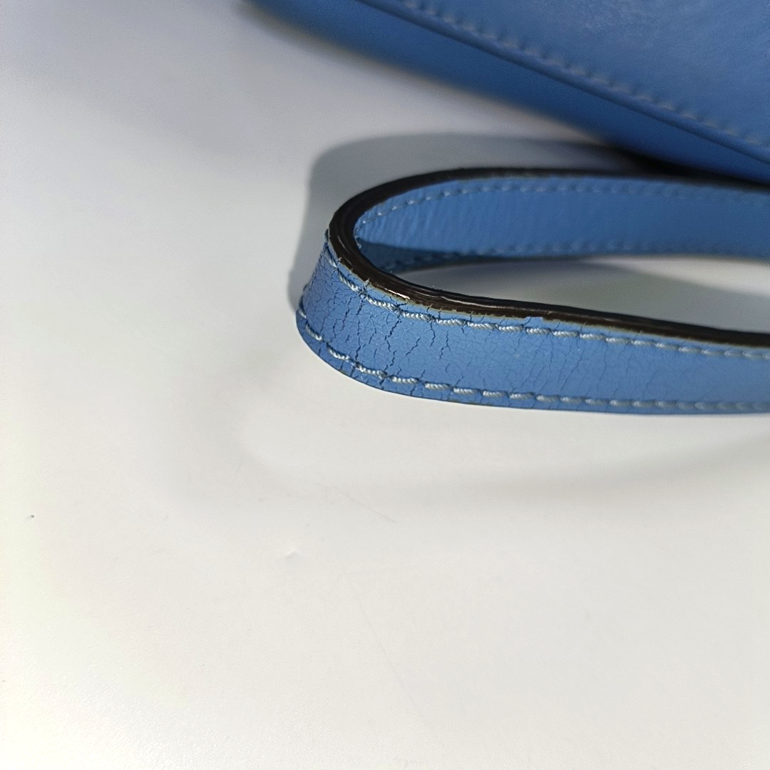 MICHAEL KORS Tote bag Small size Blue Cowhide Studs Single Shoulder Bag Tote Bag Crossbody Bag Golden hardware Removable shoulder strap-(SKU)-929655506