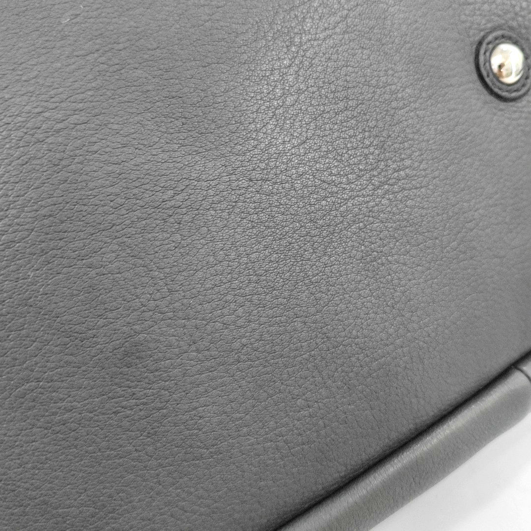 YSL EASY Medium size Dark Grey Leather Quilted Handbag Silver Hardware-(SKU)-955054552