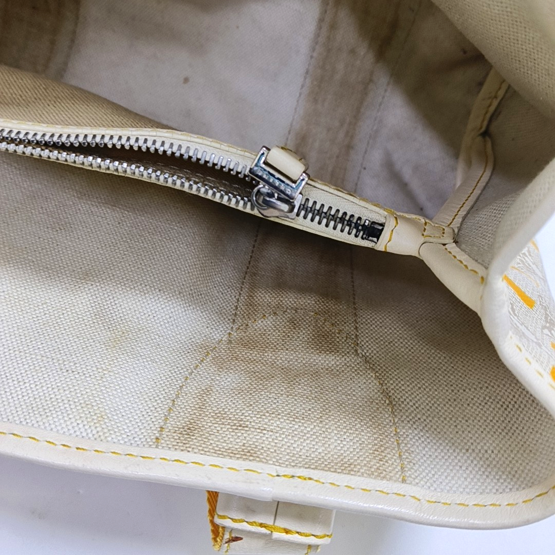 CELINE Tote bag Beige Coated Canvas Triumph Arch Handbag Single Shoulder Bag Silver Hardware-(SKU)-960503624