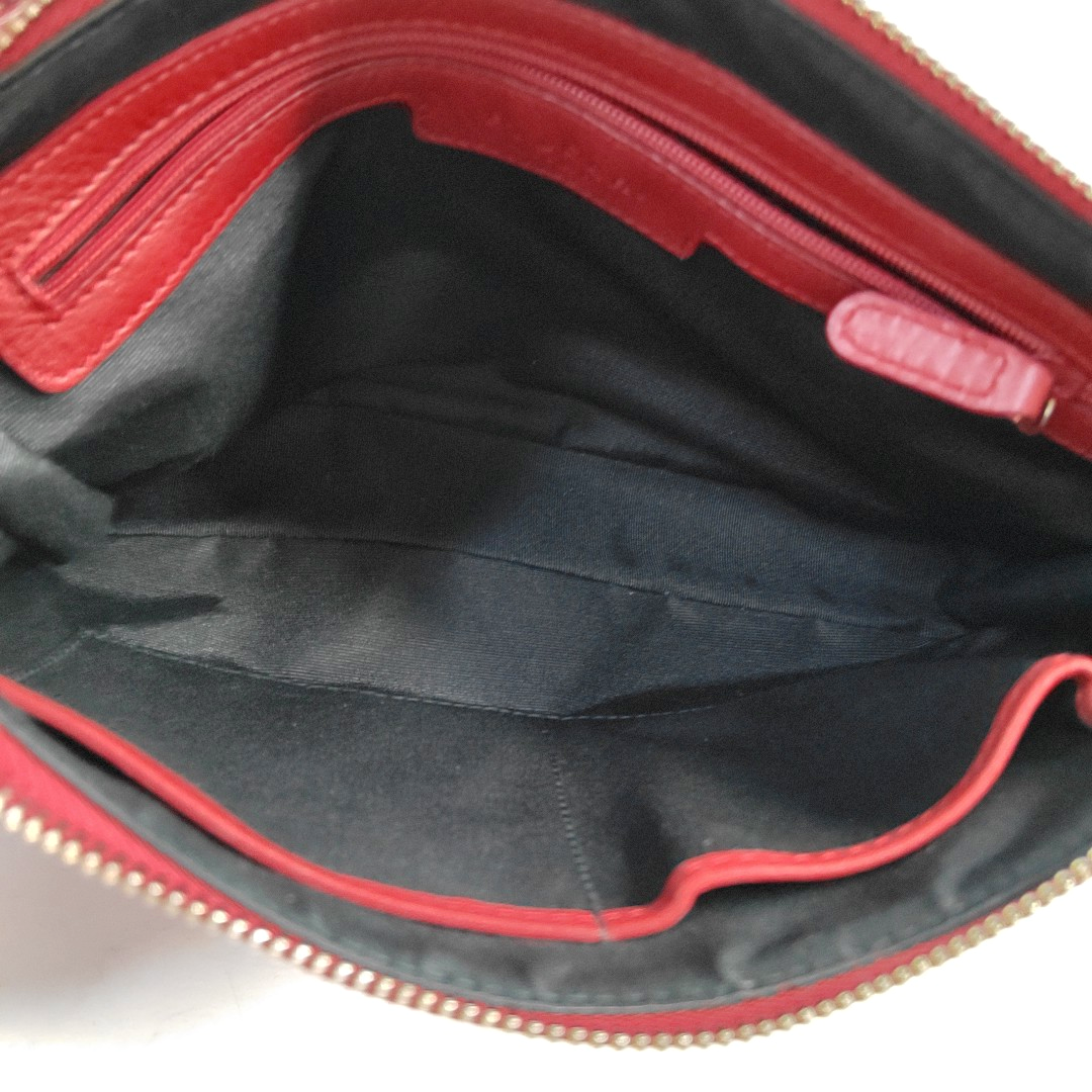 BVLGARI COLLEZIONE 1910 Red Cowhide Embossed Shoulder Bag Tote Golden hardware Removable shoulder strap-(SKU)-960389030