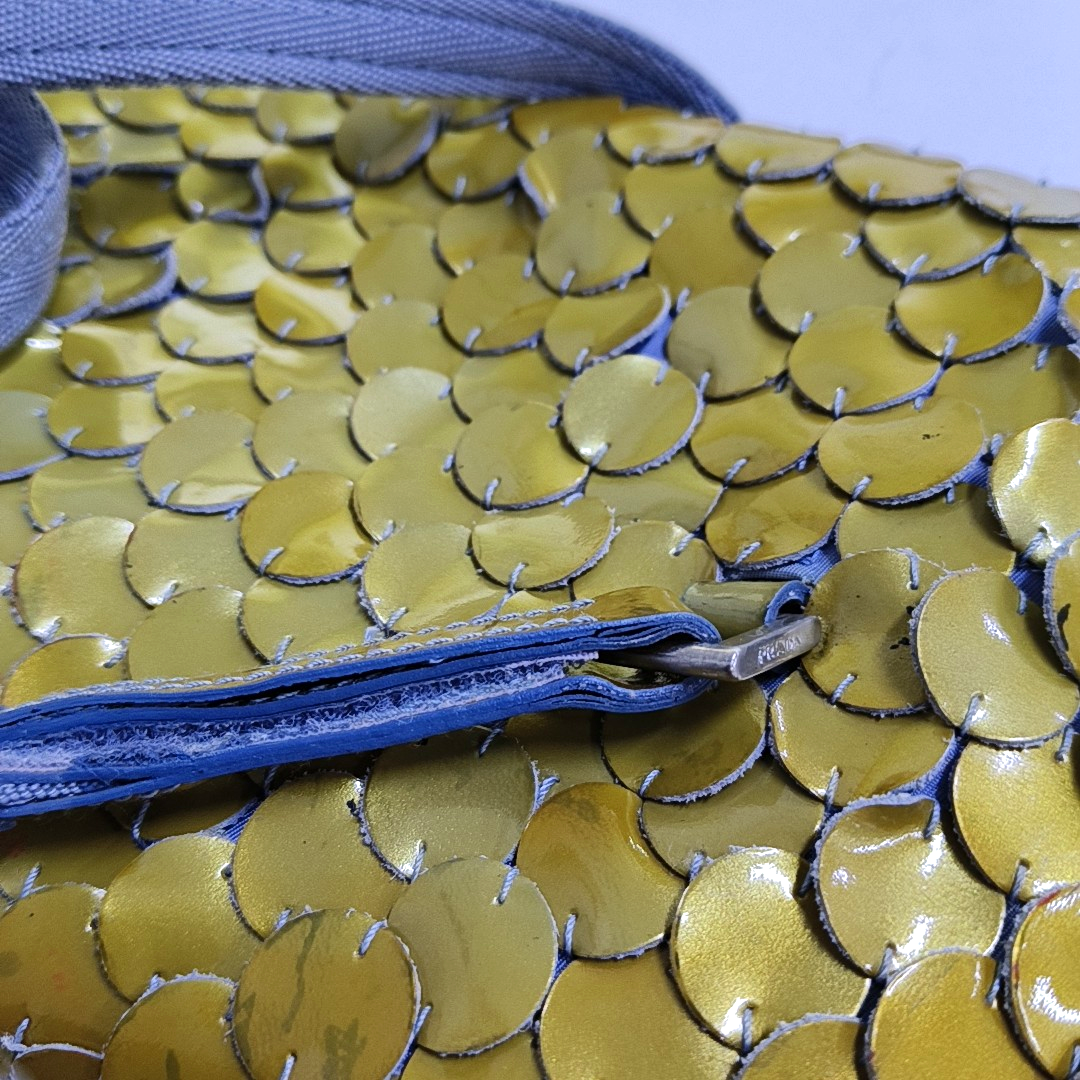 PRADA Light Green Cowhide Shoulder Bag Silver Hardware-(SKU)-11690534