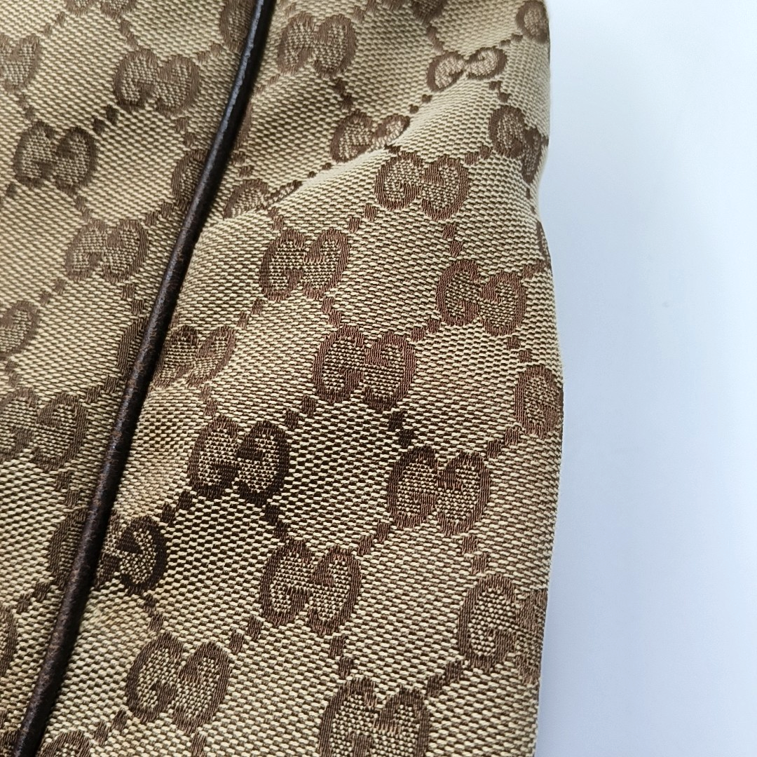 GUCCI Khaki Canvas Monogram Jacquard Crossbody Shoulder Bag Silver Hardware-(SKU)-959372899