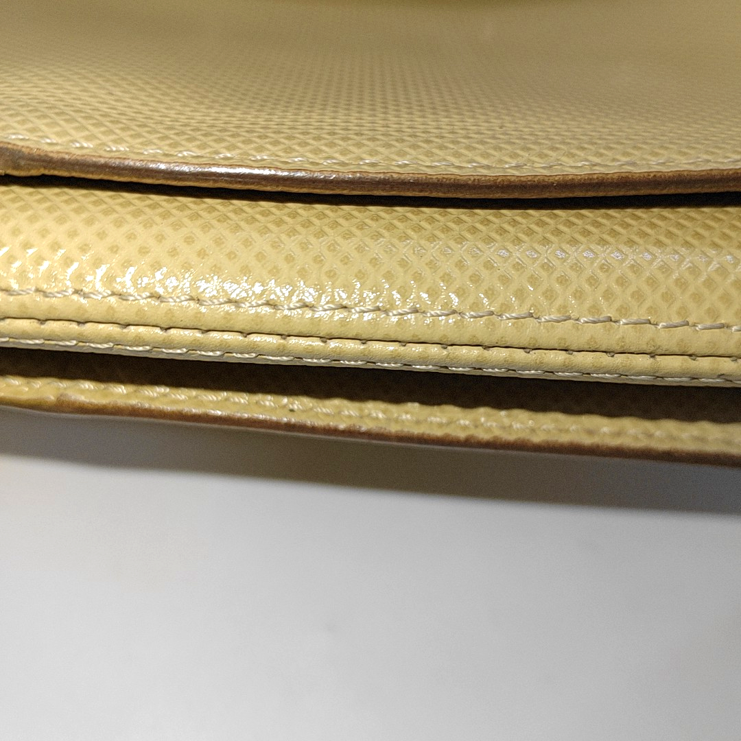 BOTTEGA VENETA Yellow Cowhide Embossed Single Shoulder Bag Silver Hardware Vintage model Removable shoulder strap-(SKU)-930402903