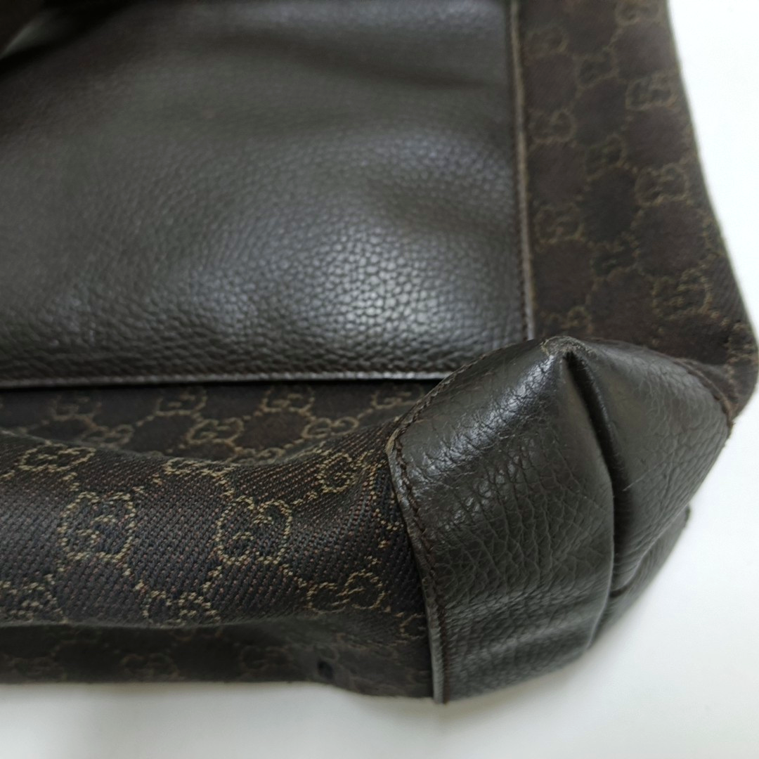 GUCCI Tote bag Brown Canvas Monogrammed Single Shoulder Bag Golden hardware-(SKU)-958908868