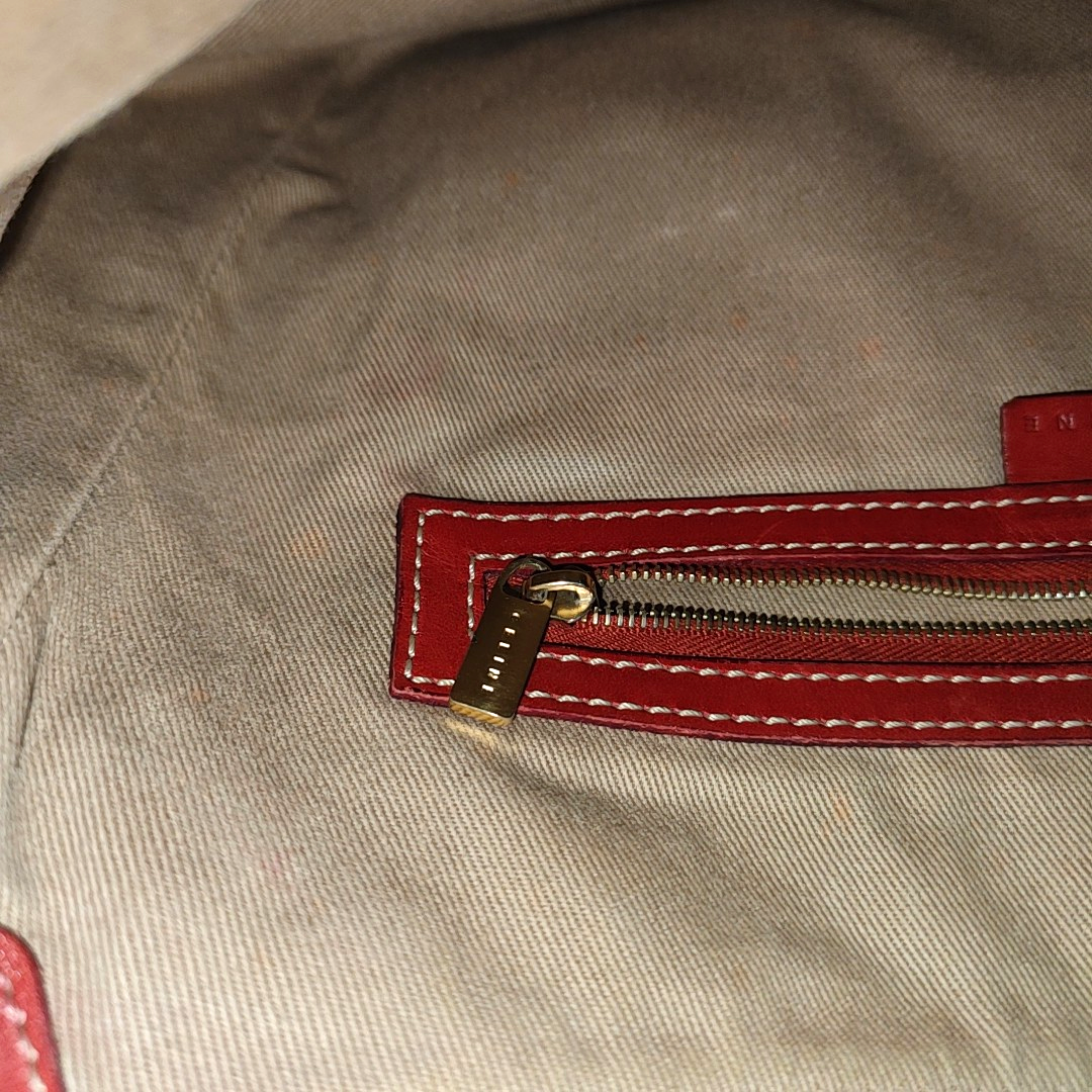 CELINE Khaki Coated Canvas Triumph Grained Shoulder Bag Handbag Golden hardware-(SKU)-936434494