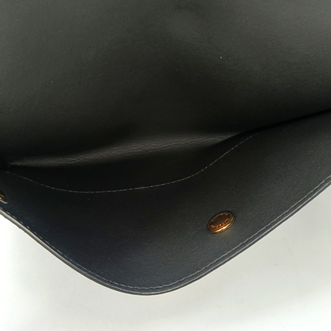 BURBERRY Black Cowhide Clutch Golden hardware-(SKU)-960317671
