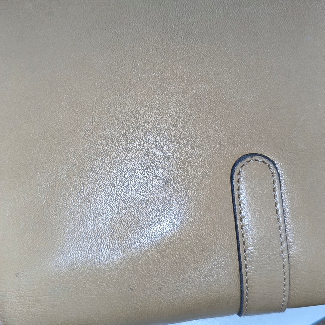 CELINE Brown Leather Single Shoulder Bag Crossbody Bag Silver Hardware-(SKU)-14353451