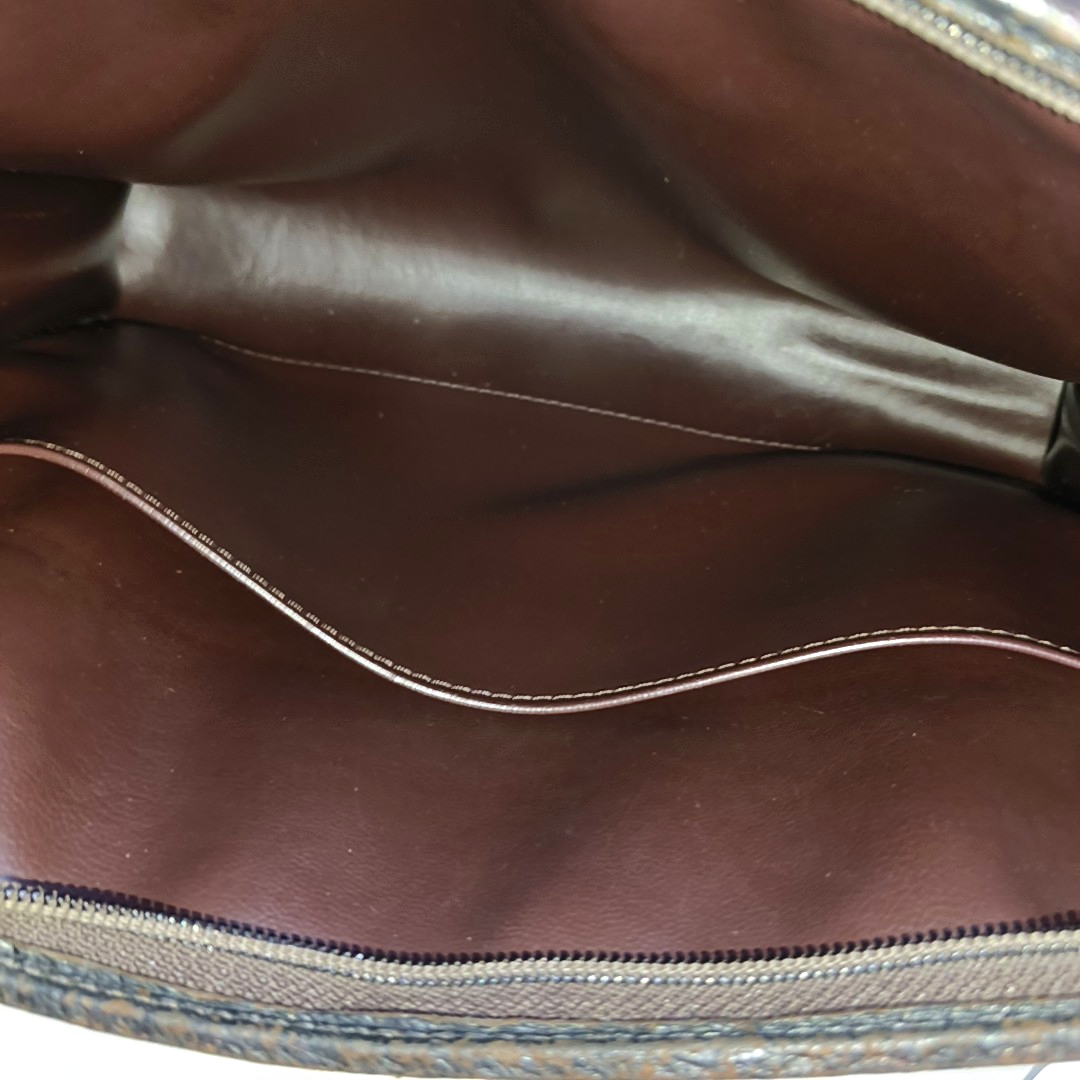 BURBERRY Brown Canvas Warhorse Grain Handbag Crossbody Single Shoulder Bag Golden hardware-(SKU)-959933815