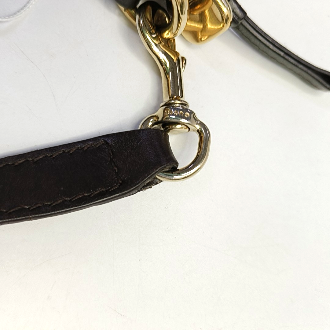 GUCCI Tote bag Dark Brown Cowhide Monogrammed Quilted Single Shoulder Bag Handbag Crossbody Golden hardware Removable shoulder strap-(SKU)-946858648