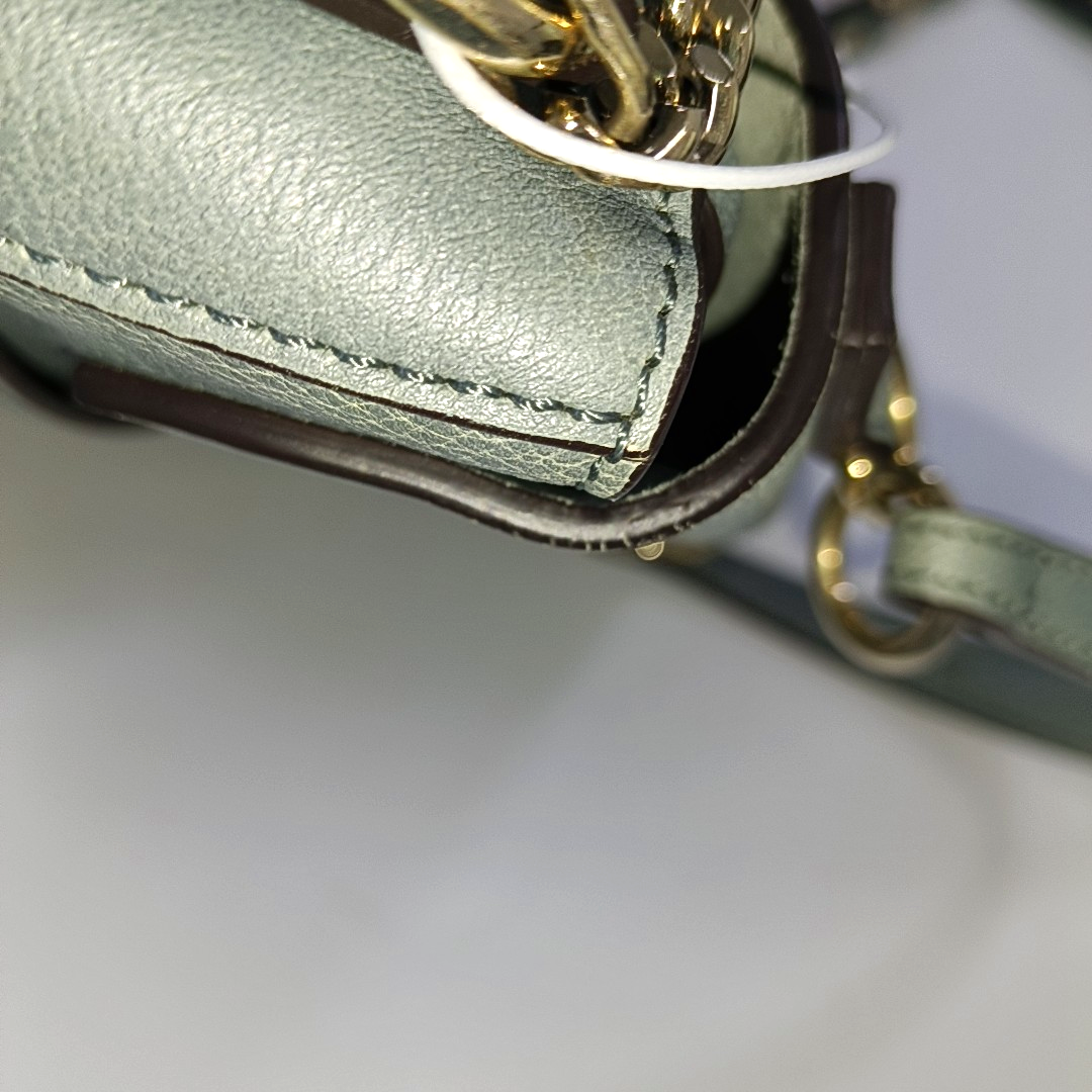 Chloé Faye Medium size Green Cowhide Leather Shoulder Bag Tote Golden hardware Removable shoulder strap-(SKU)-941110973