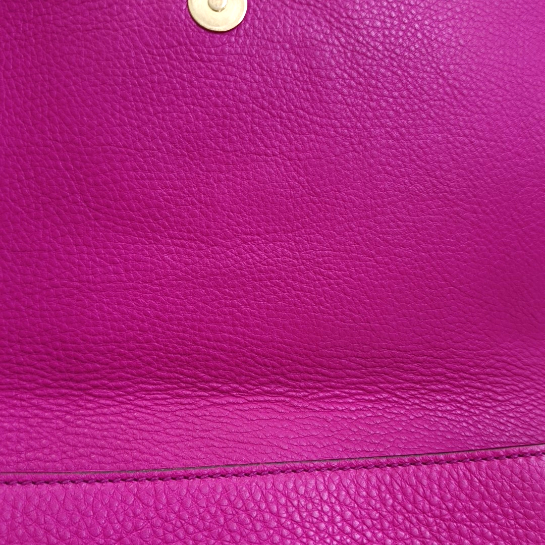 GUCCI Soho Pinkish-Purple Cowhide Clutch Bag Silver Hardware-(SKU)-956214199