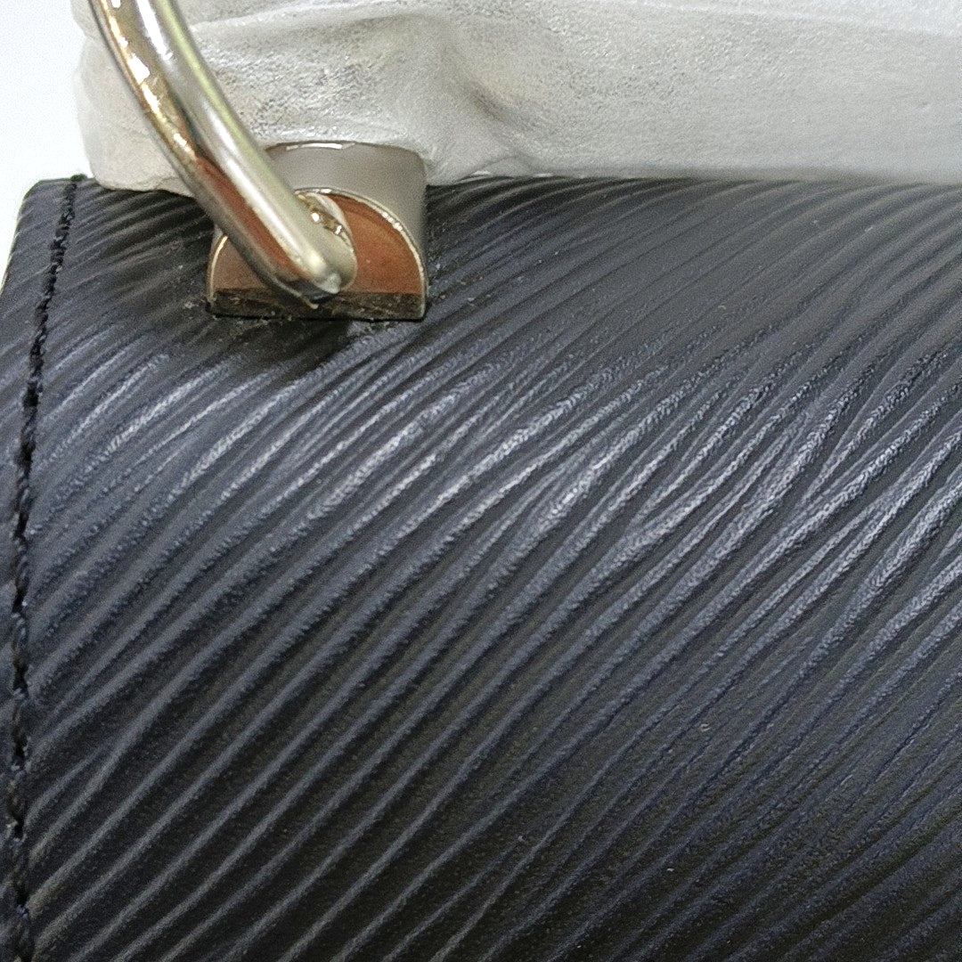 LOUIS VUITTON TWIST Medium Black EPI Leather Wavy Shoulder Bag, Tote, and Crossbody with Silver Hardware-(SKU)-967665291