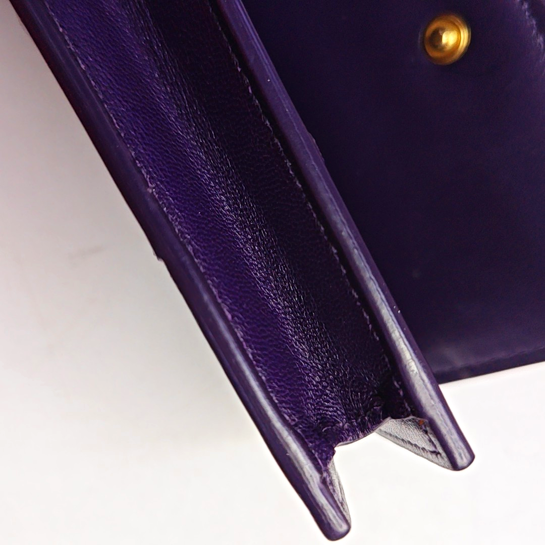 BOTTEGA VENETA Purple Cowhide Wallet-(SKU)-958679200