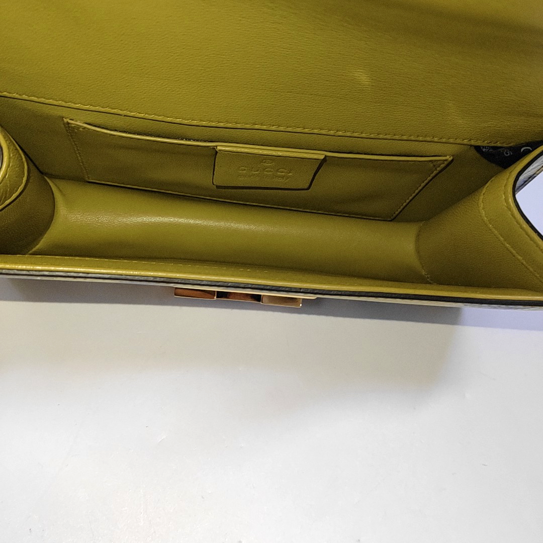 GUCCI Yellow Leather Printed Wallet Golden hardware-(SKU)-959900528