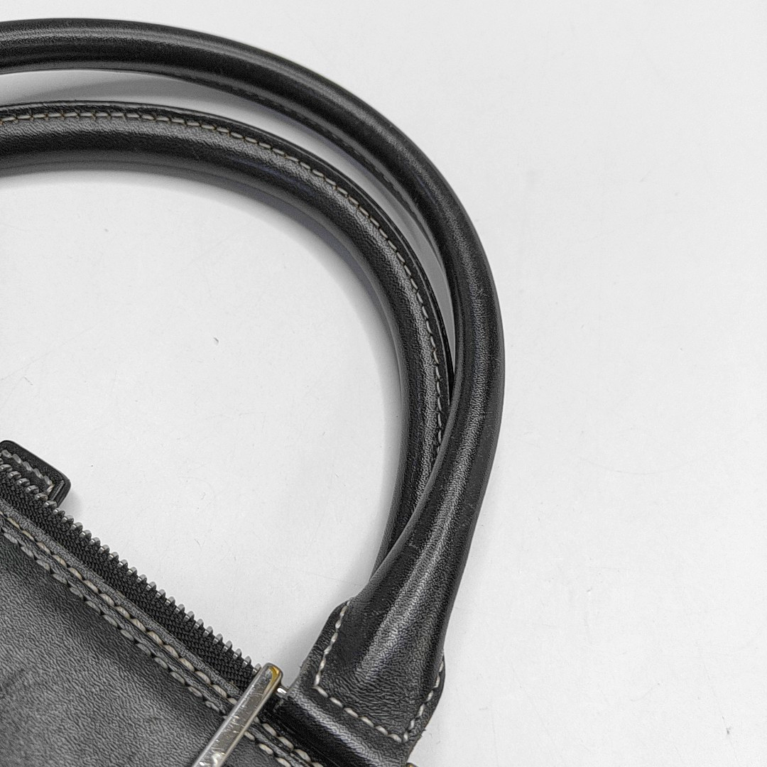BURBERRY Tote bag Small size Gray Canvas Battle Horse Stripe Handbag Silver Hardware-(SKU)-944050541