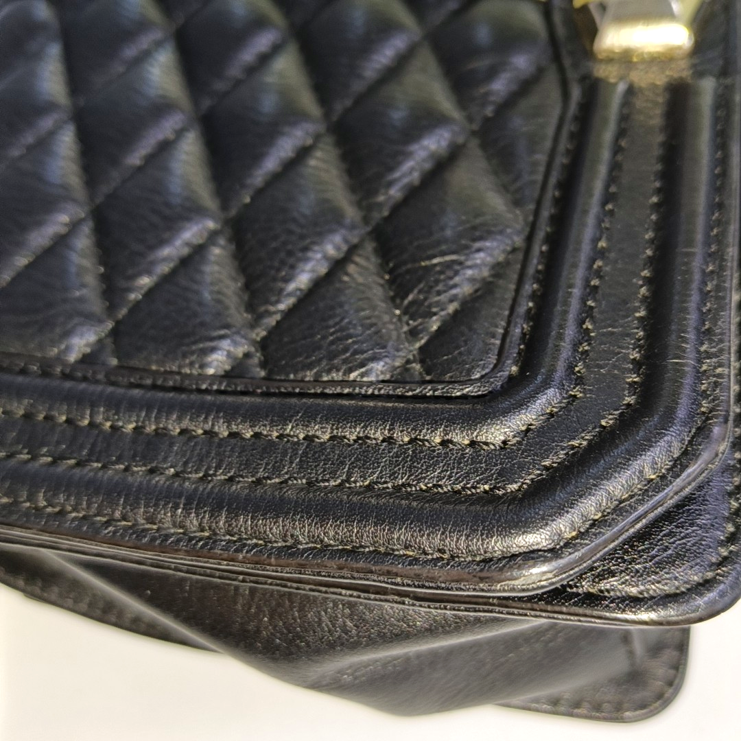 REBECCA MINKOFF Love Black leather quilted crossbody single shoulder bag Golden hardware Removable shoulder strap-(SKU)-935256767