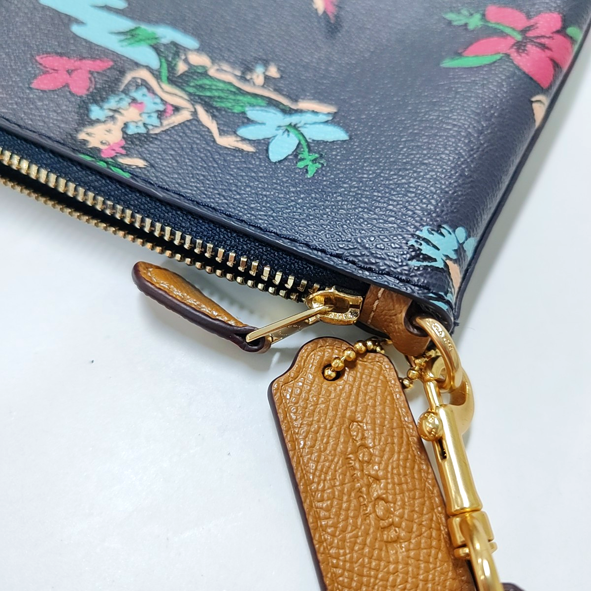 COACH Dark Gray Cowhide Printed Carriage Single Shoulder Bag Golden hardware-(SKU)-941934573