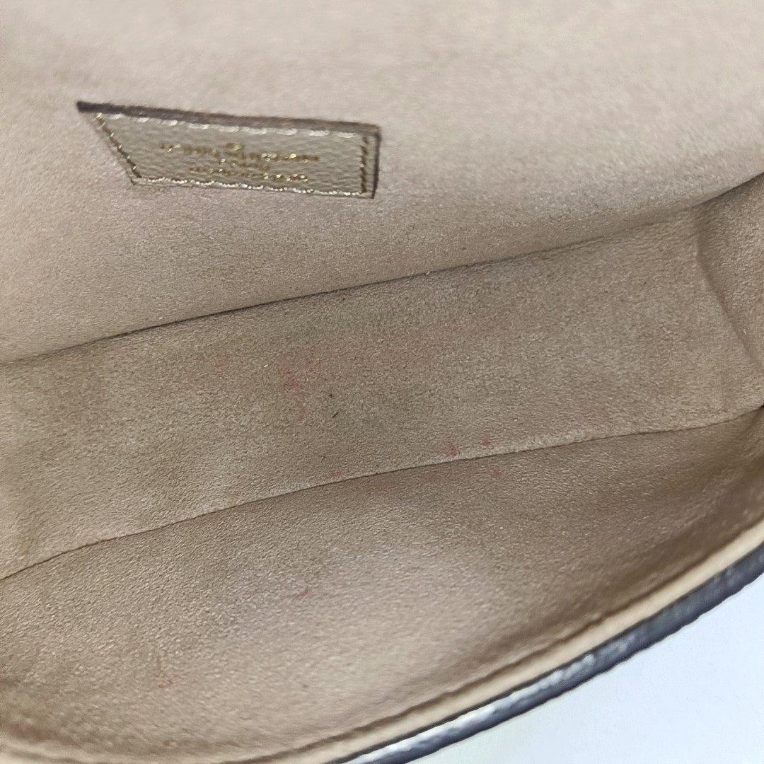 LOUIS VUITTON DIANE Nano Grey Calfskin Monogram Shoulder Bag Crossbody Bag Handbag Gold Hardware 2 Removable Straps Accessories Included-(SKU)-969434726