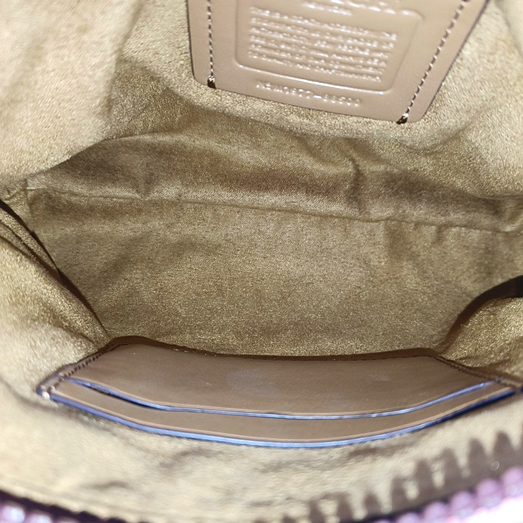 COACH White Coated Canvas Carriage Handbag Ruthenium color hardware-(SKU)-938171681