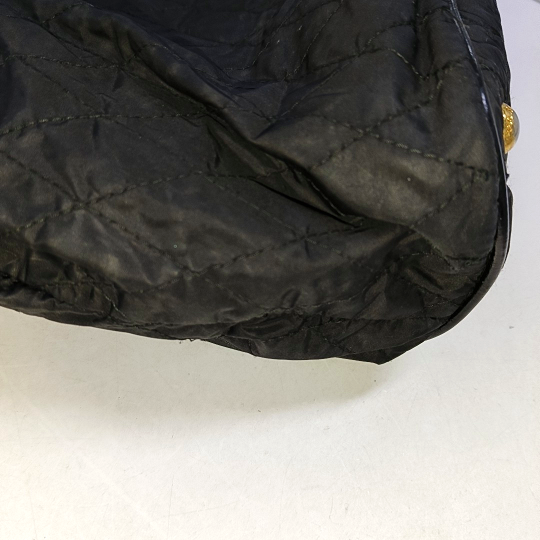 PRADA Gaufre Black Nylon Quilted Handbag Golden hardware-(SKU)-942136893
