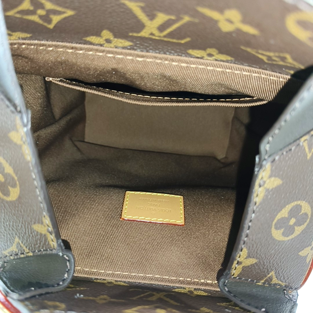 LOUIS VUITTON MILK BOX Brown Coated Canvas Monogram Shoulder Bag with Removable Strap-(SKU)-965414413