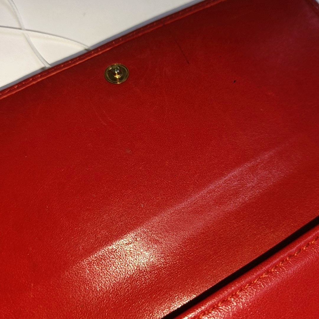 FERRAGAMO Red Leather Wallet Golden hardware-(SKU)-940253959