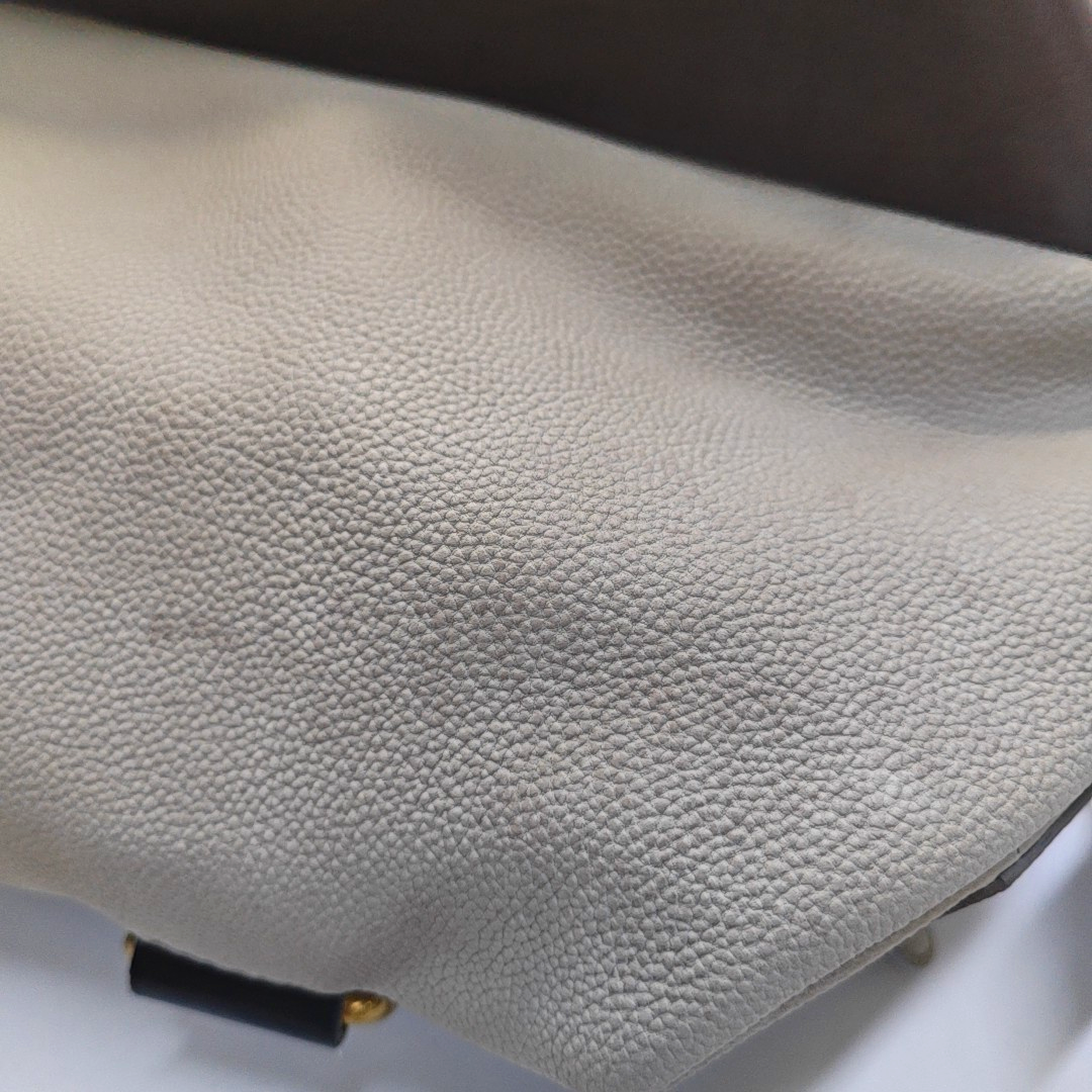 CELINE Khaki Leather Single Shoulder Bag Tote Bag Golden hardware-(SKU)-948941217