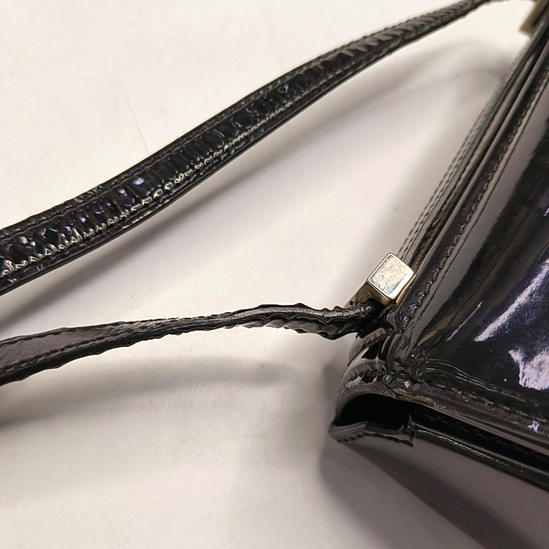 GIVENCHY Pandora Black Leather Crossbody Bag Single Shoulder Bag Silver Hardware Removable shoulder strap-(SKU)-946136707