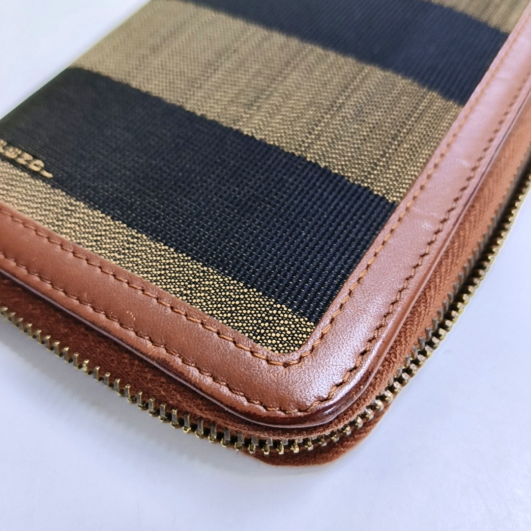 FENDI Multicolor Canvas Wallet Golden hardware-(SKU)-948382276