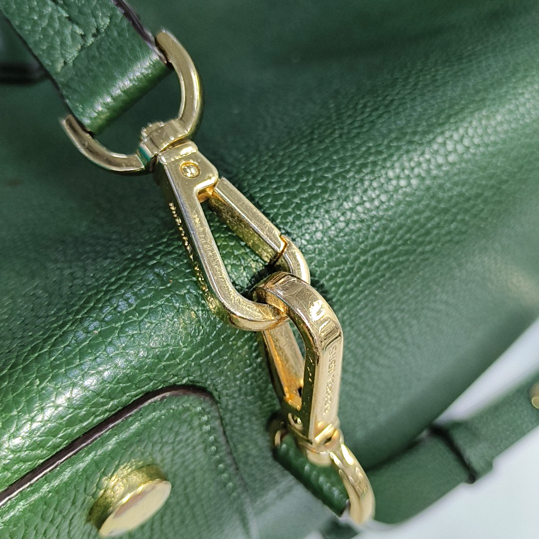 MICHAEL KORS Mercer Large size Dark Green Leather Crossbody Bag Single Shoulder Bag Handbag Golden hardware Removable shoulder strap-(SKU)-931190190