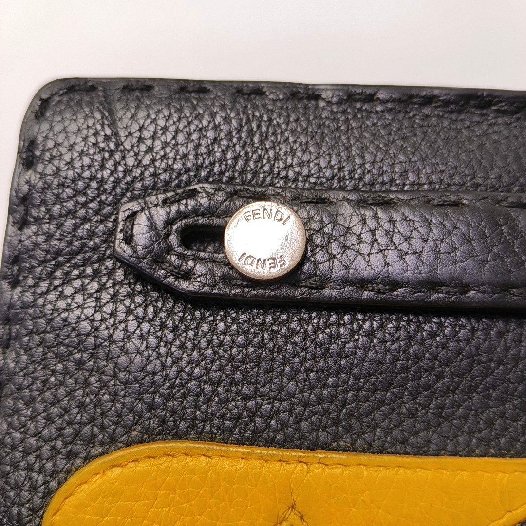 FENDI Monster Black cowhide monster handbag Silver Hardware-(SKU)-960606124