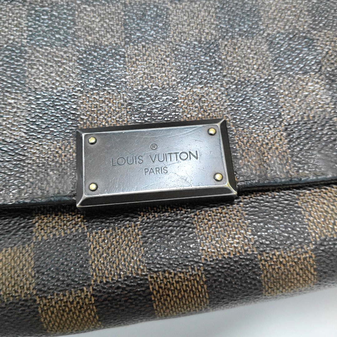 LOUIS VUITTON DISTRICT Small size Brown Coated Canvas Checkerboard Messenger Bag Crossbody Shoulder Bag Brown Hardware-(SKU)-954158452