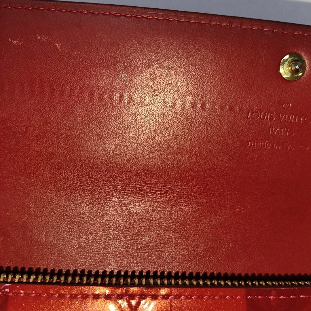 LOUIS VUITTON PORTE MONNAIE Multicolor Patent Leather Monogram Embossed Wallet Golden hardware-(SKU)-938255426