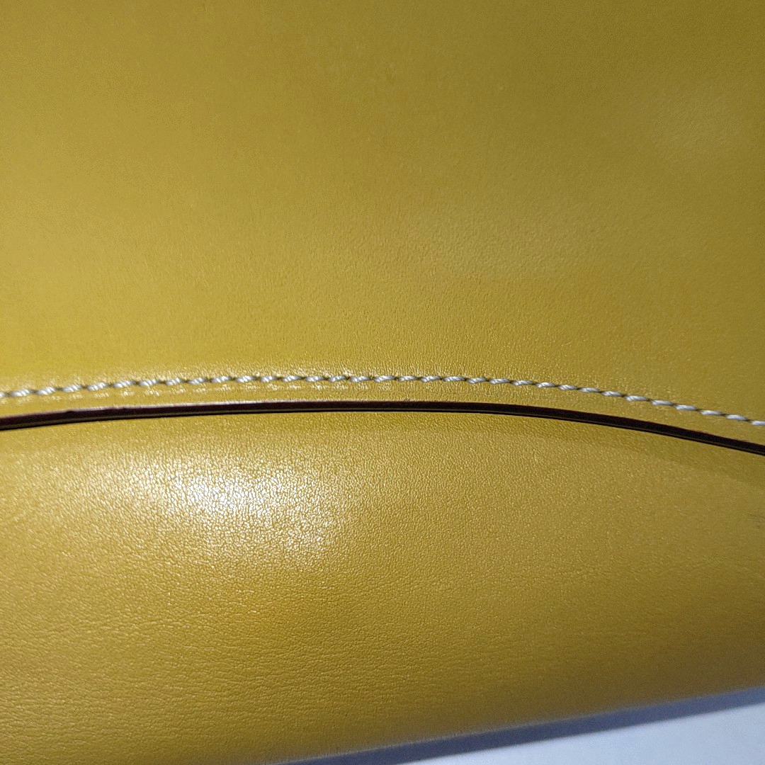 COACH DINKY Yellow Cowhide Single Shoulder Bag Crossbody Bag Black hardware Removable shoulder strap-(SKU)-14415127