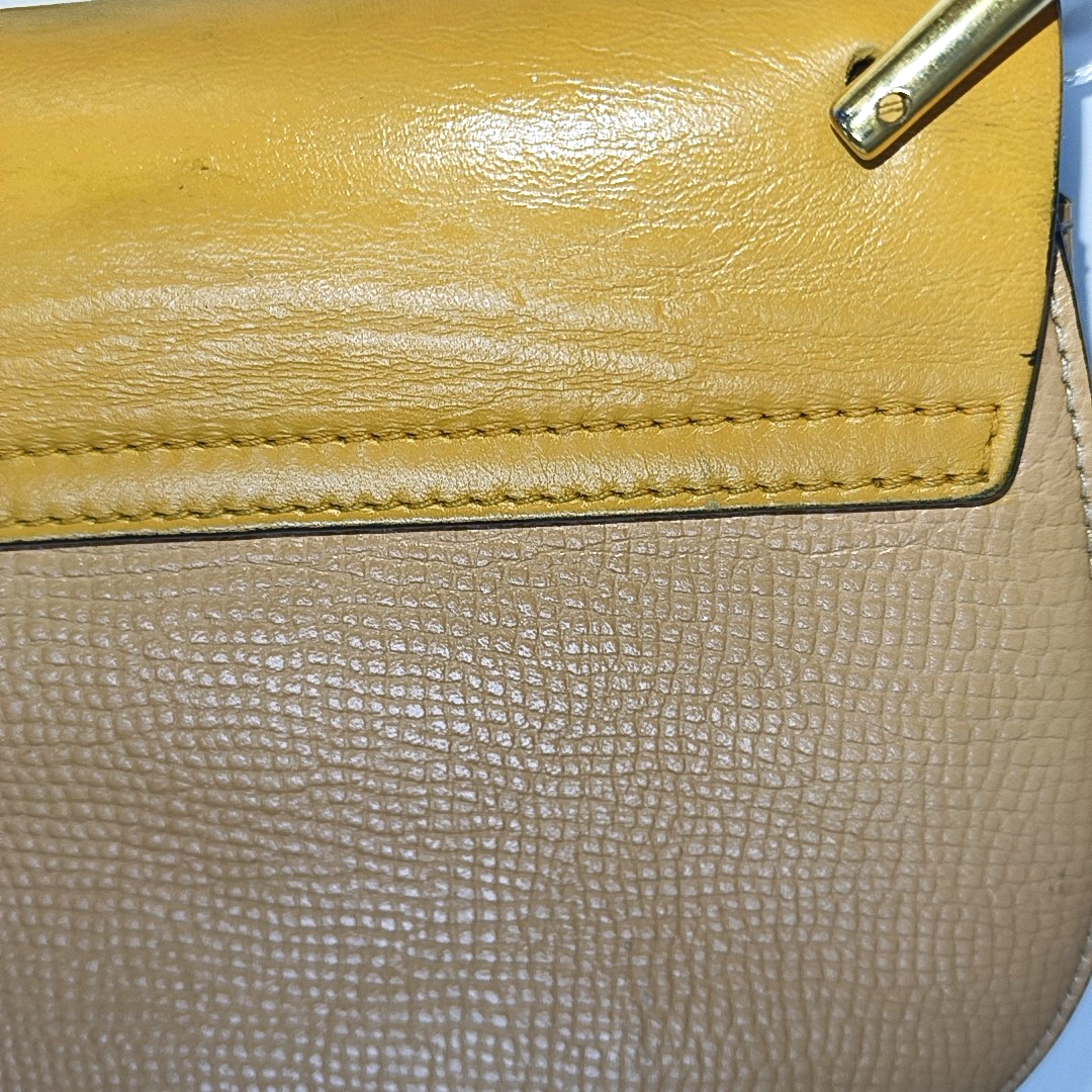 Chloé Drew mini Nude Pink Cowhide Piggy Bag Crossbody Bag Single Shoulder Bag Golden hardware-(SKU)-929848200