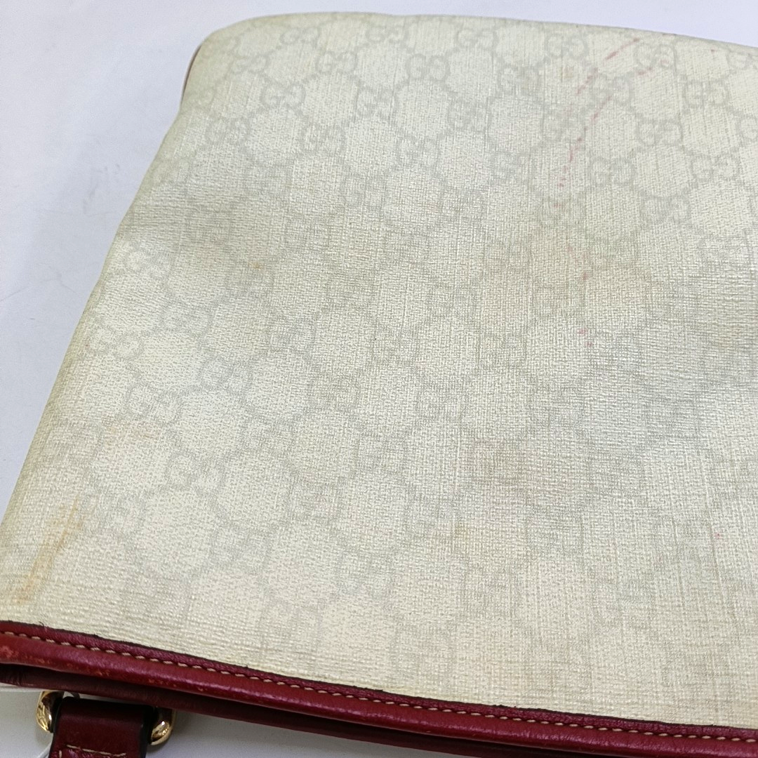 GUCCI Beige Canvas Crossbody Bag Shoulder Bag Tote Golden hardware-(SKU)-954279635