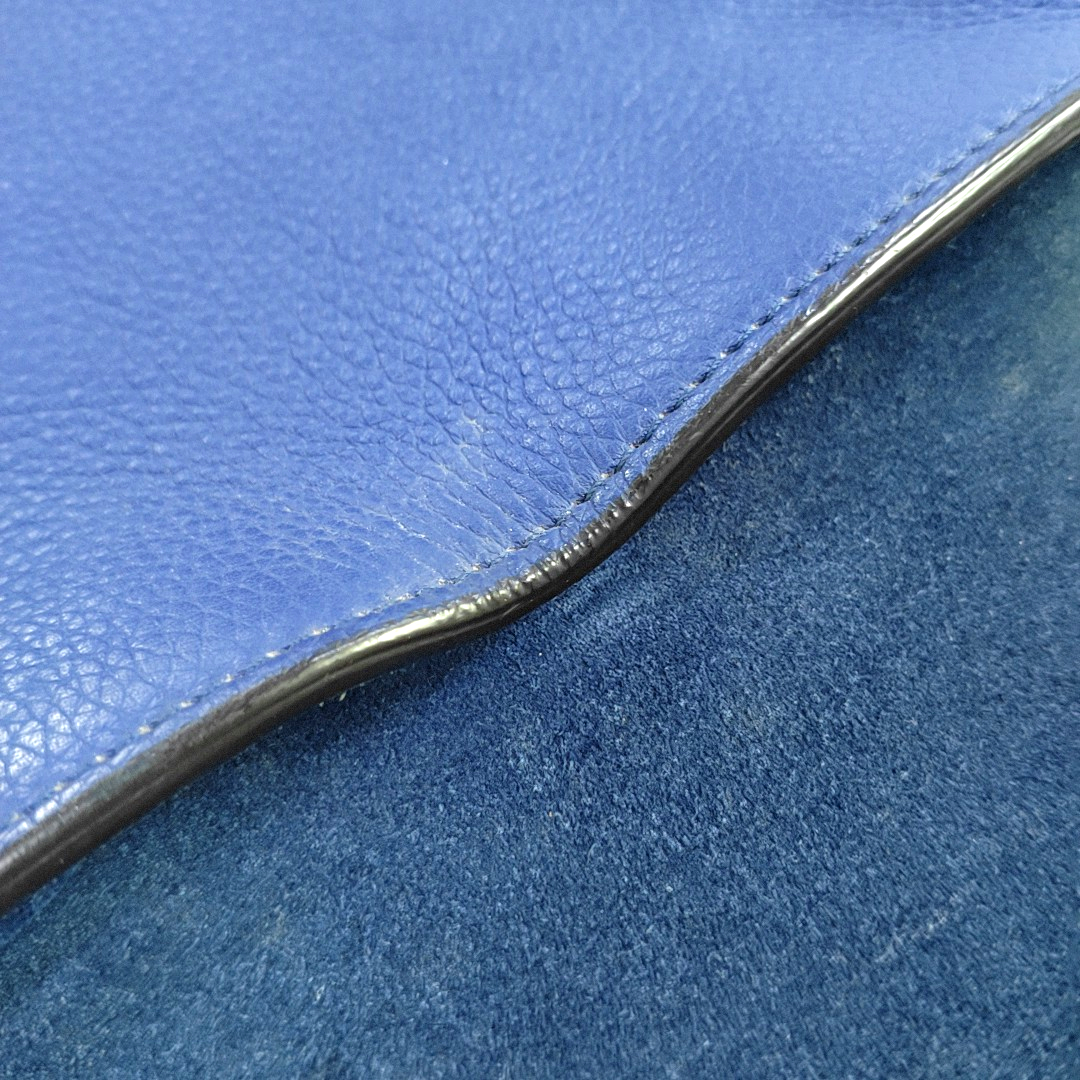 CELINE TRAPEZE Medium size Dark Blue Cowhide Swing Bag Single Shoulder Bag Handbag Golden hardware Removable shoulder strap-(SKU)-955832797