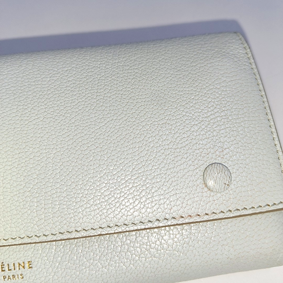 CELINE Light Blue Calfskin Wallet Golden hardware-(SKU)-940440188