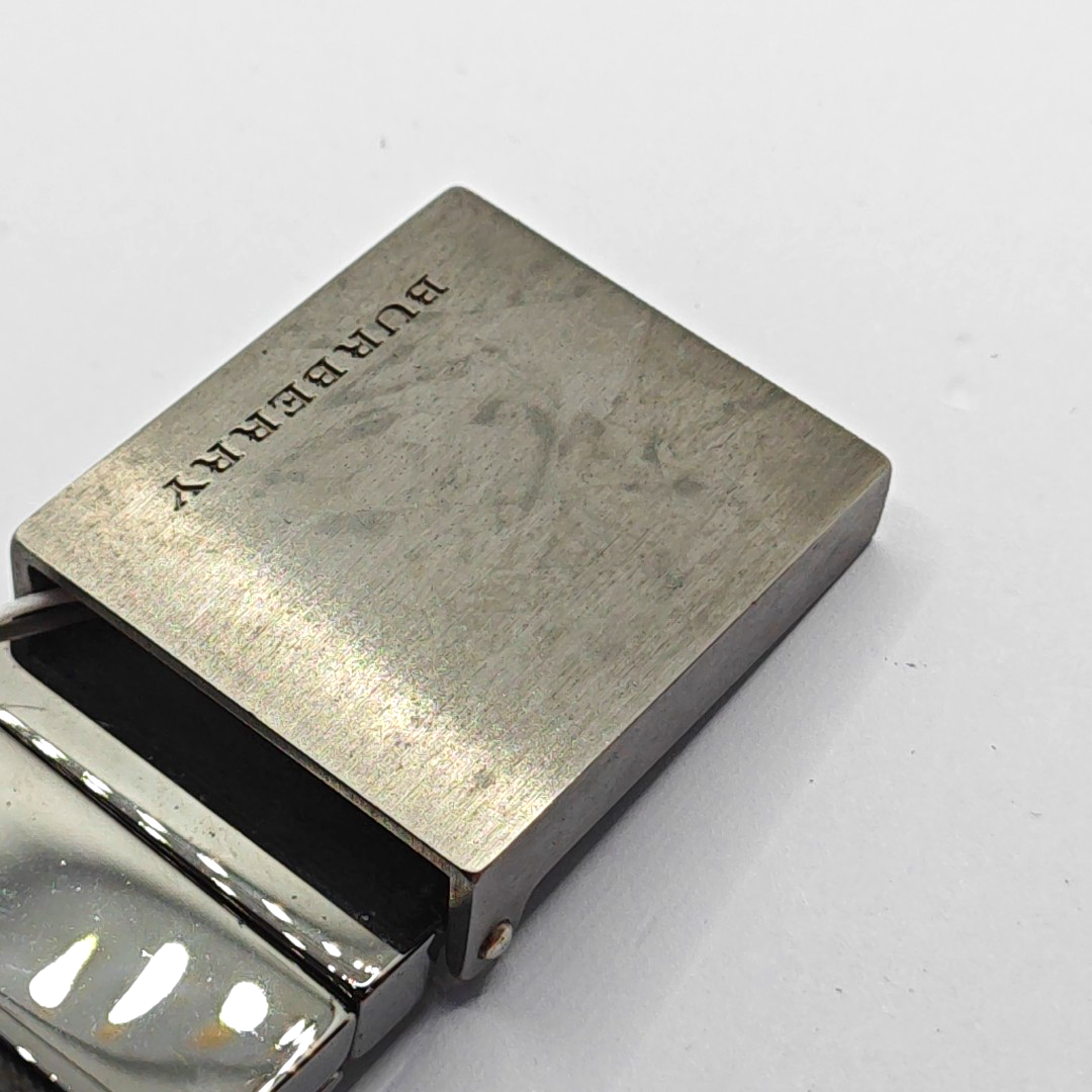 BURBERRY Multicolor Leather Buckle Men's Belt Long96cm Width3.5cm-(SKU)-940265651