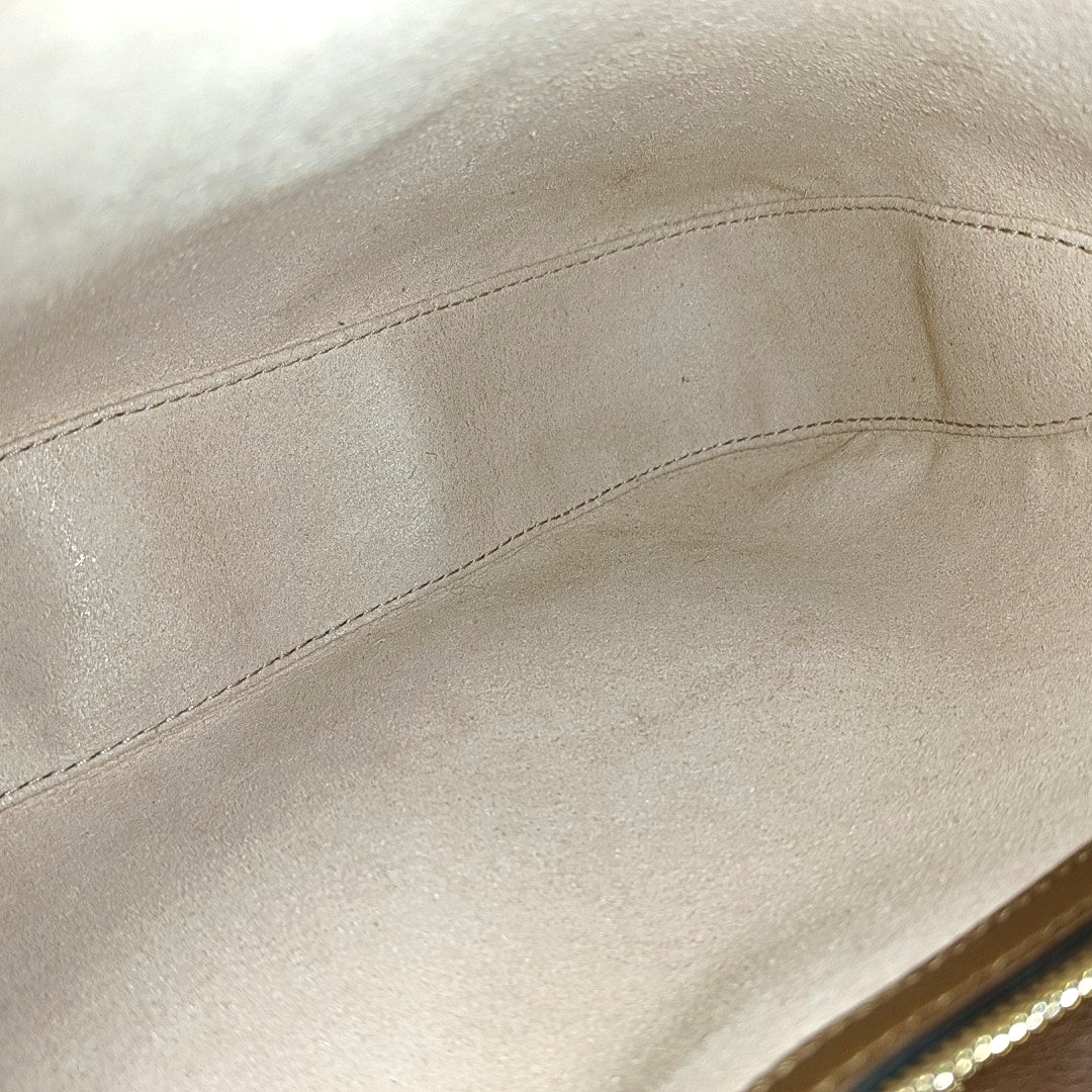 GUCCI Padlock Medium Brown Coated Canvas Monogram Shoulder Bag Handbag Golden Hardware-(SKU)-969086210
