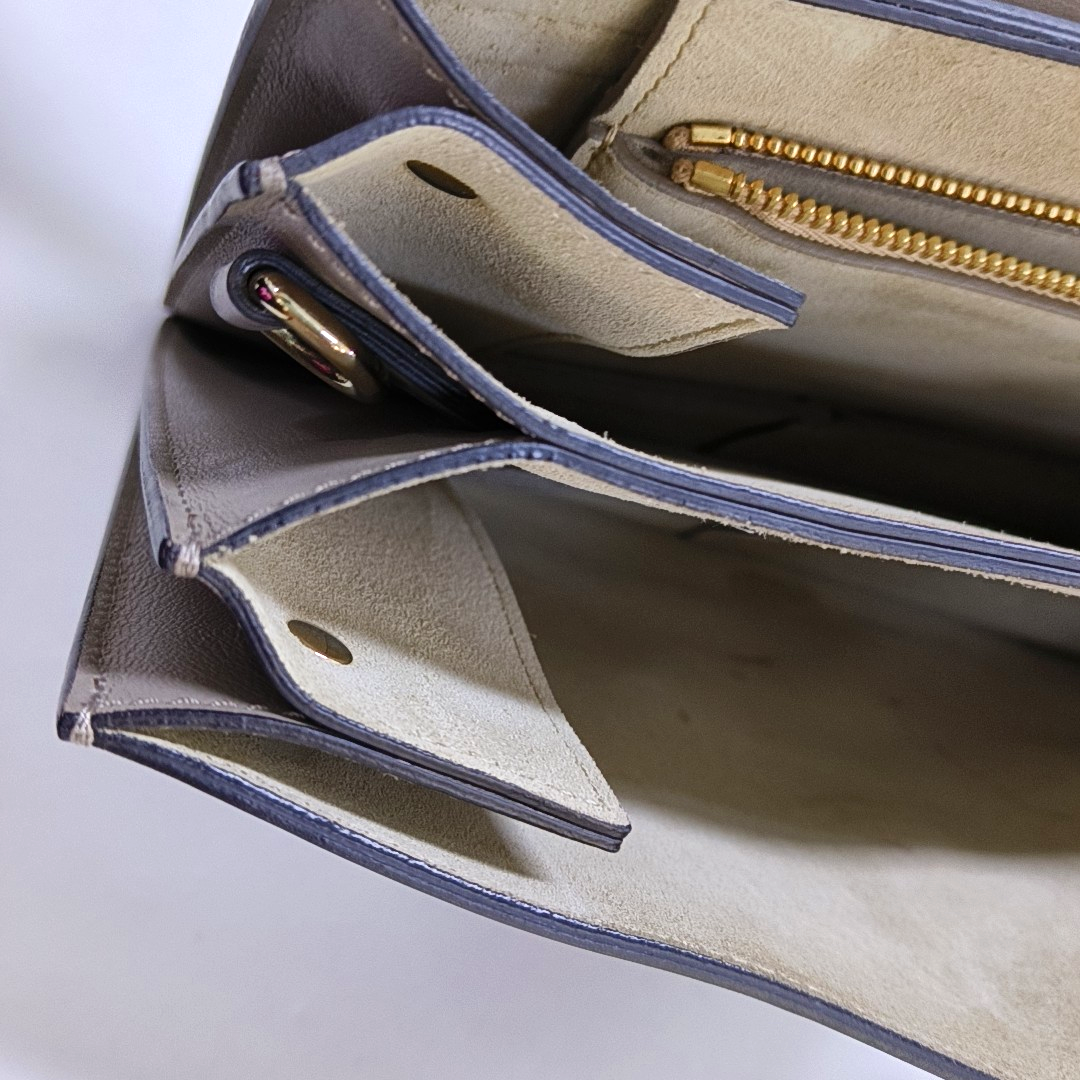 Chloé Faye Medium size Grey Cowhide Crossbody Bag Golden Silver Hardware Removable shoulder strap-(SKU)-960170857